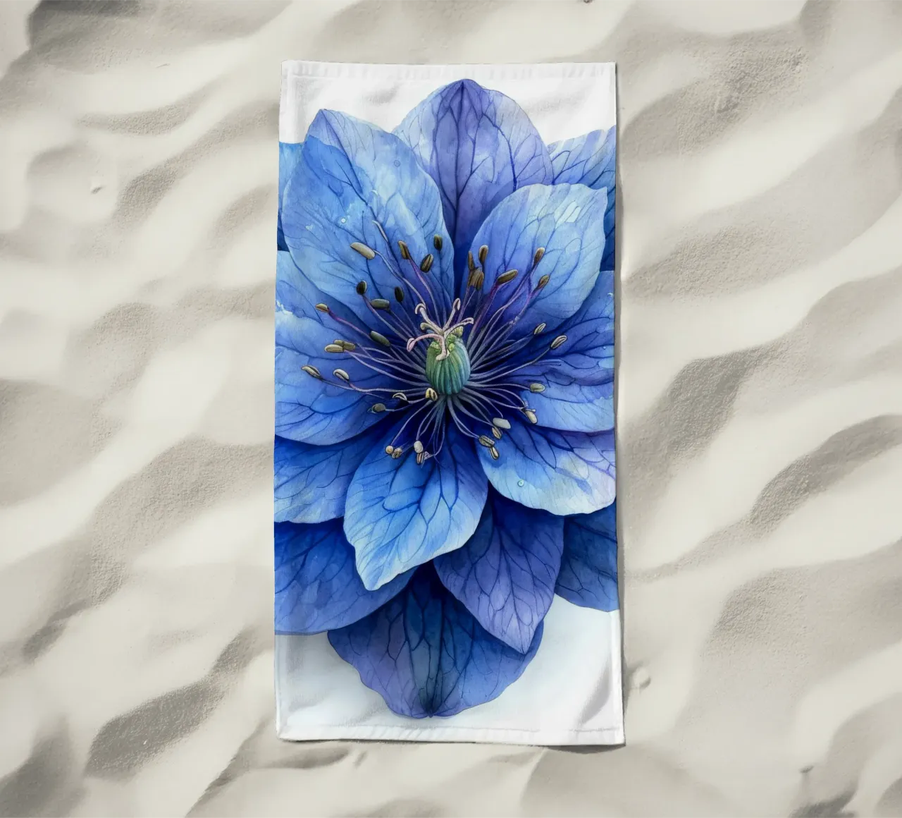 Fiore di delphinium 4 telo mare da Bold Blooms