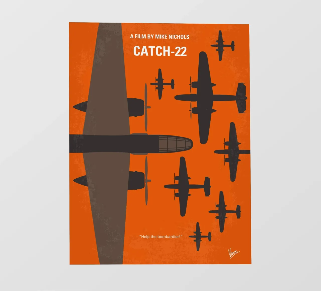No1047 My Catch 22 minimal movie poster pellicola backlit da Chungkong