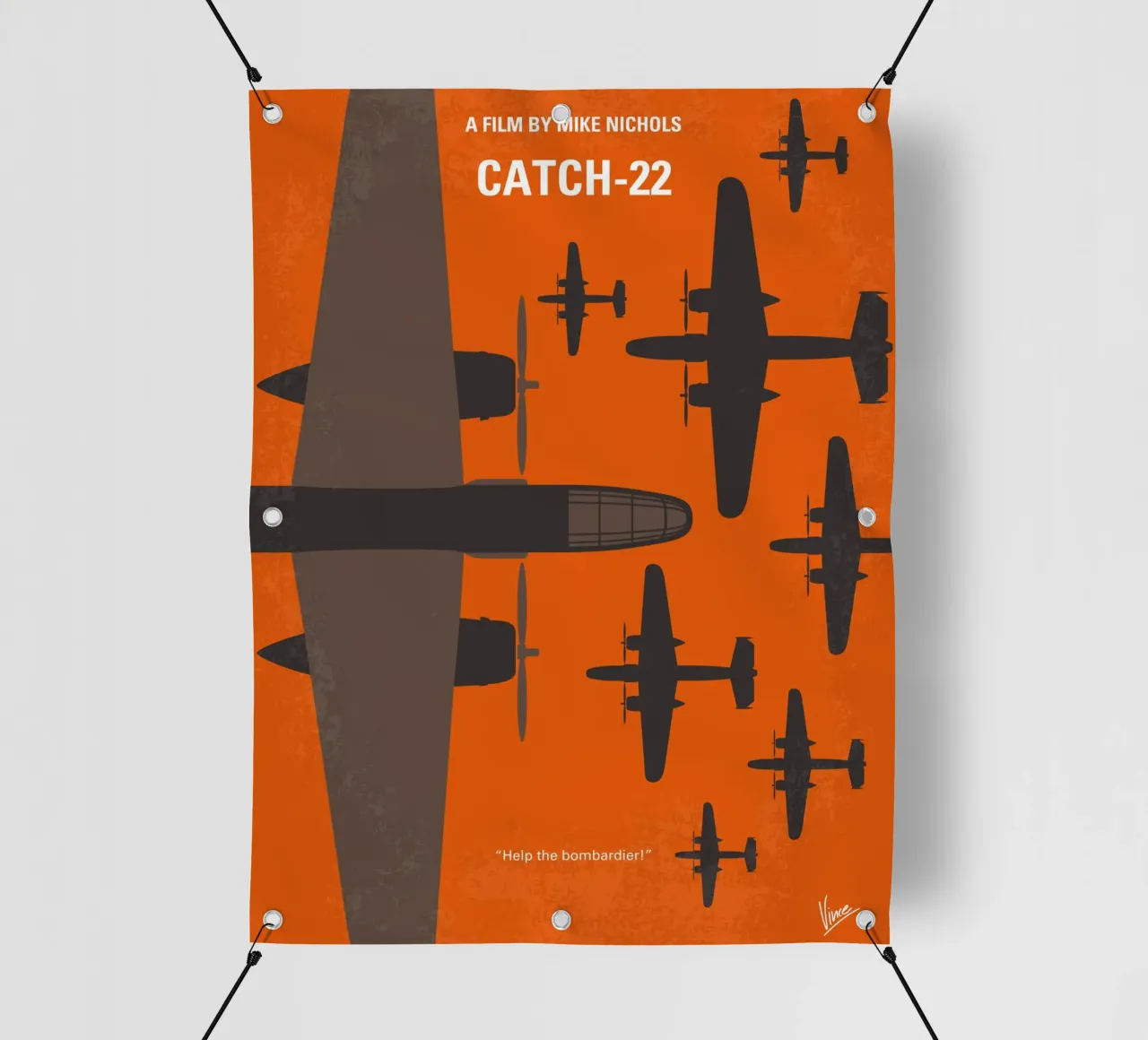 No1047 My Catch 22 minimal movie poster telo in pvc da Chungkong