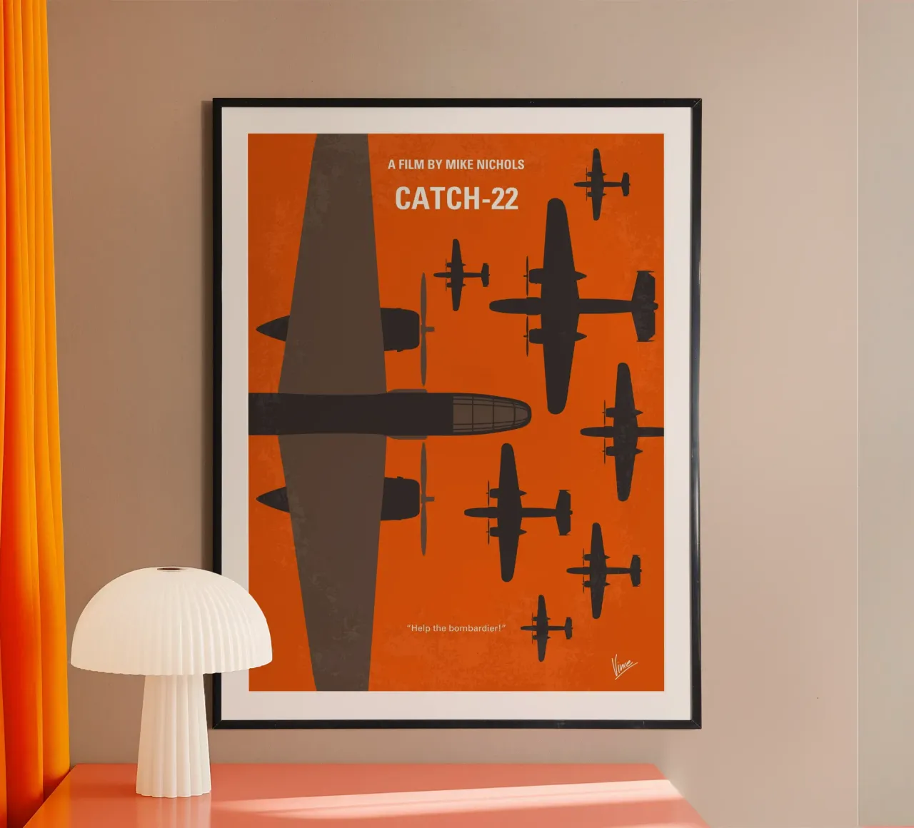 No1047 My Catch 22 minimal movie poster carta hahnemühle da Chungkong