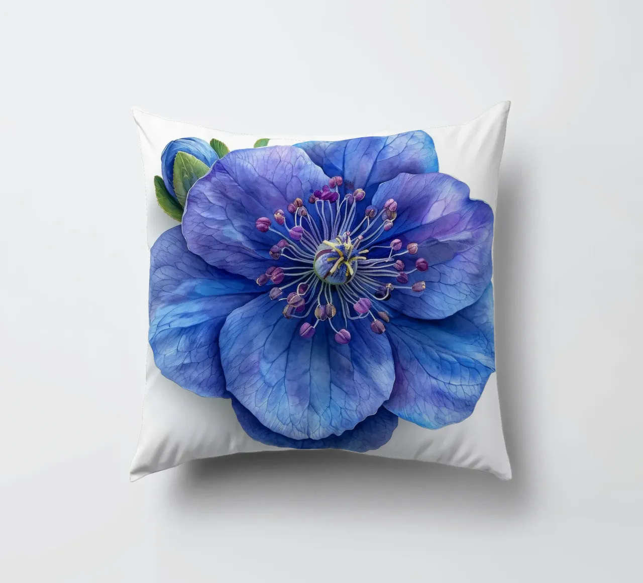 Fiore di delphinium 1 cuscino da Bold Blooms
