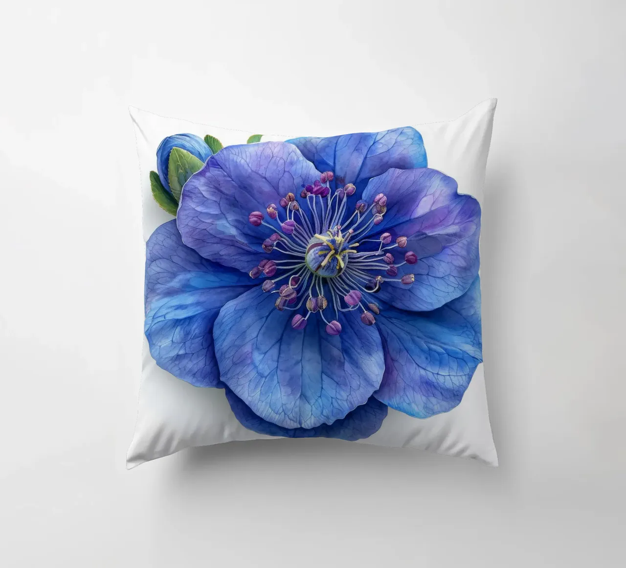 Fiore di delphinium 1 cuscino da Bold Blooms
