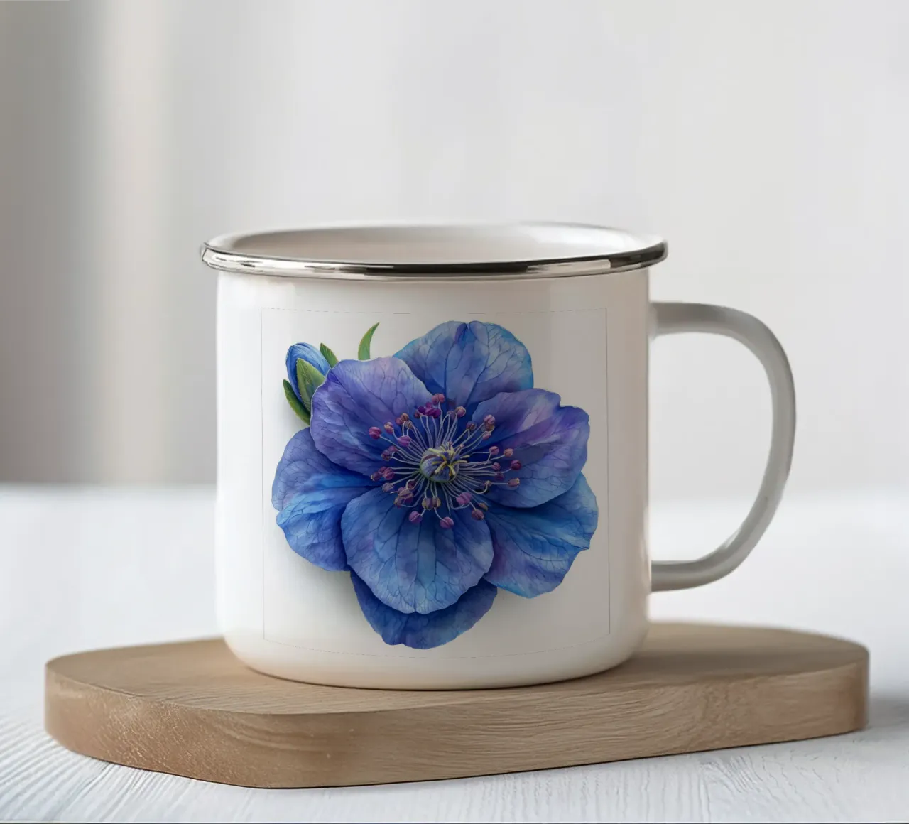 Fiore di delphinium 1 tazza in smalto da Bold Blooms