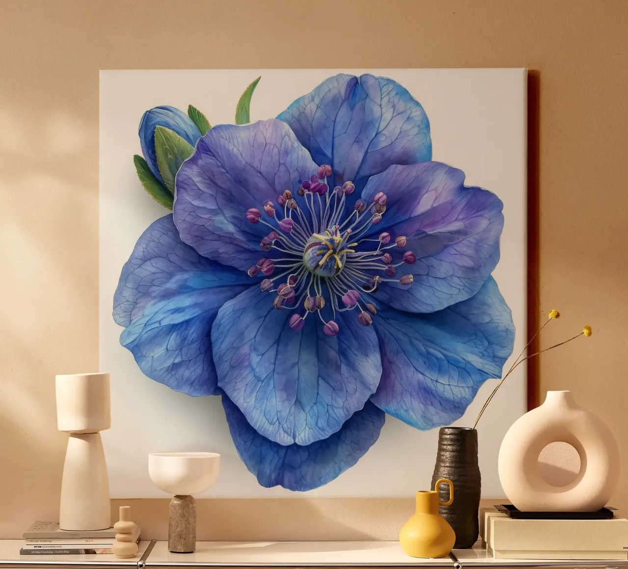 Delphinium bloem 1 canvas van Bold Blooms