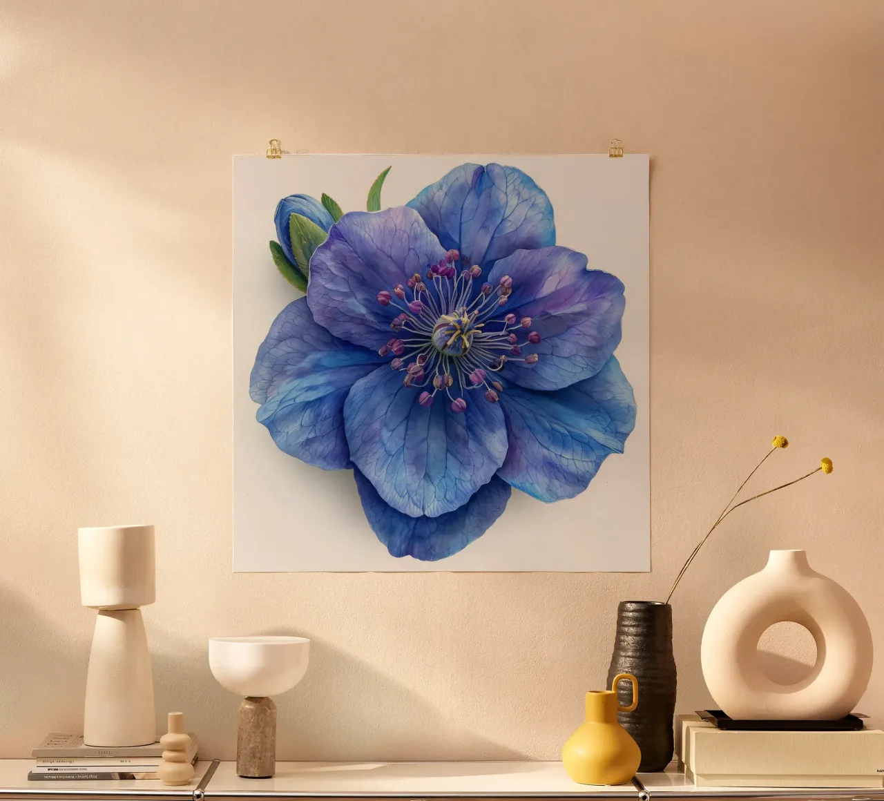 Fiore di delphinium 1 carta hahnemühle da Bold Blooms