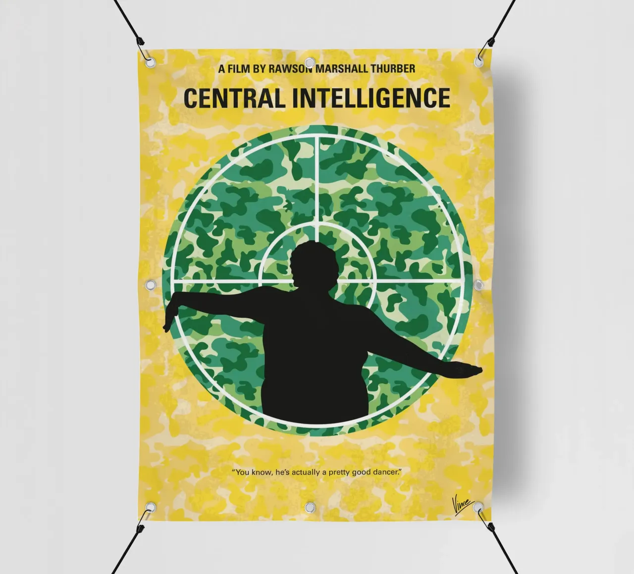 No1049 My Central Intelligence minimal movie poster telo in pvc da Chungkong