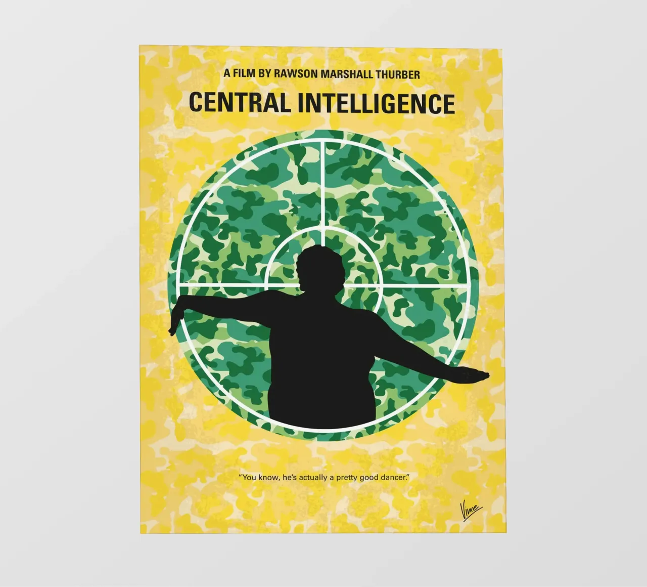 No1049 My Central Intelligence minimal movie poster telo in pvc da Chungkong