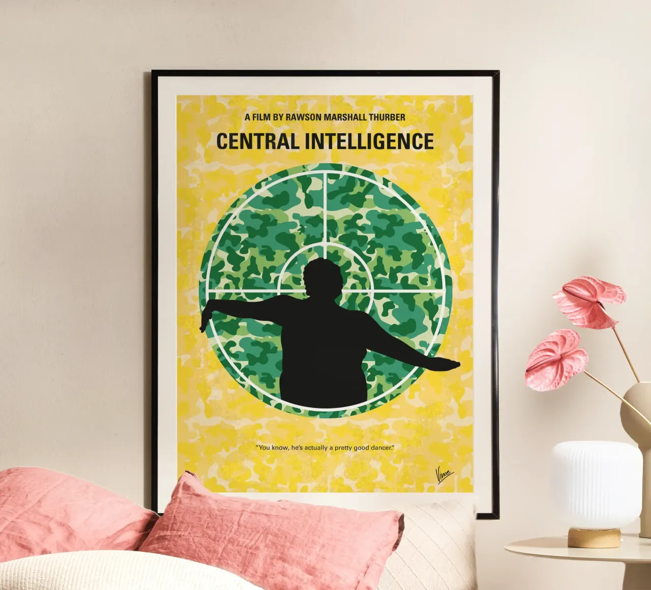 No1049 My Central Intelligence minimal movie poster poster con telaio in alluminio da Chungkong
