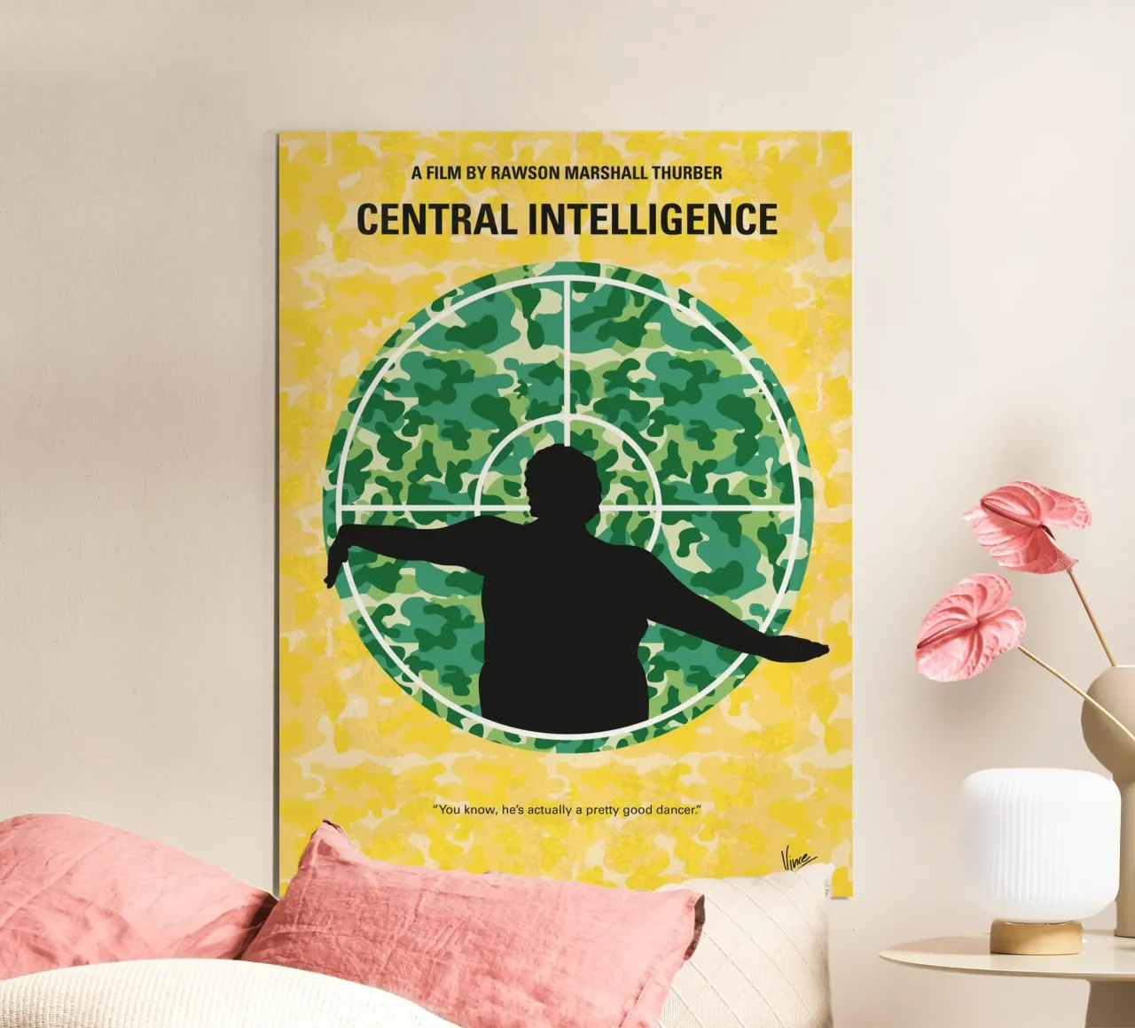 No1049 My Central Intelligence minimal movie poster poster con telaio in alluminio da Chungkong
