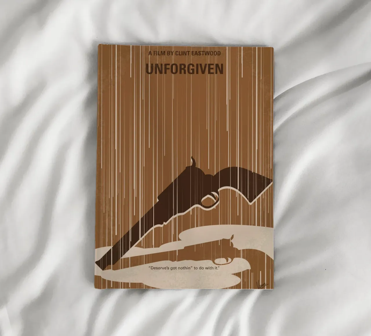 No1050 My UNFORGIVEN minimal movie poster notebook by Chungkong