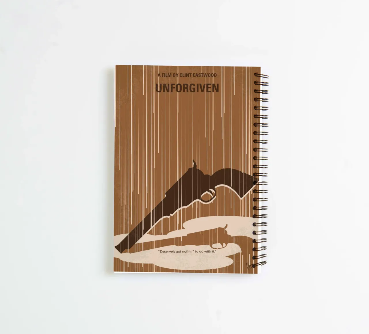 No1050 My UNFORGIVEN minimal movie poster diario ad anelli da Chungkong