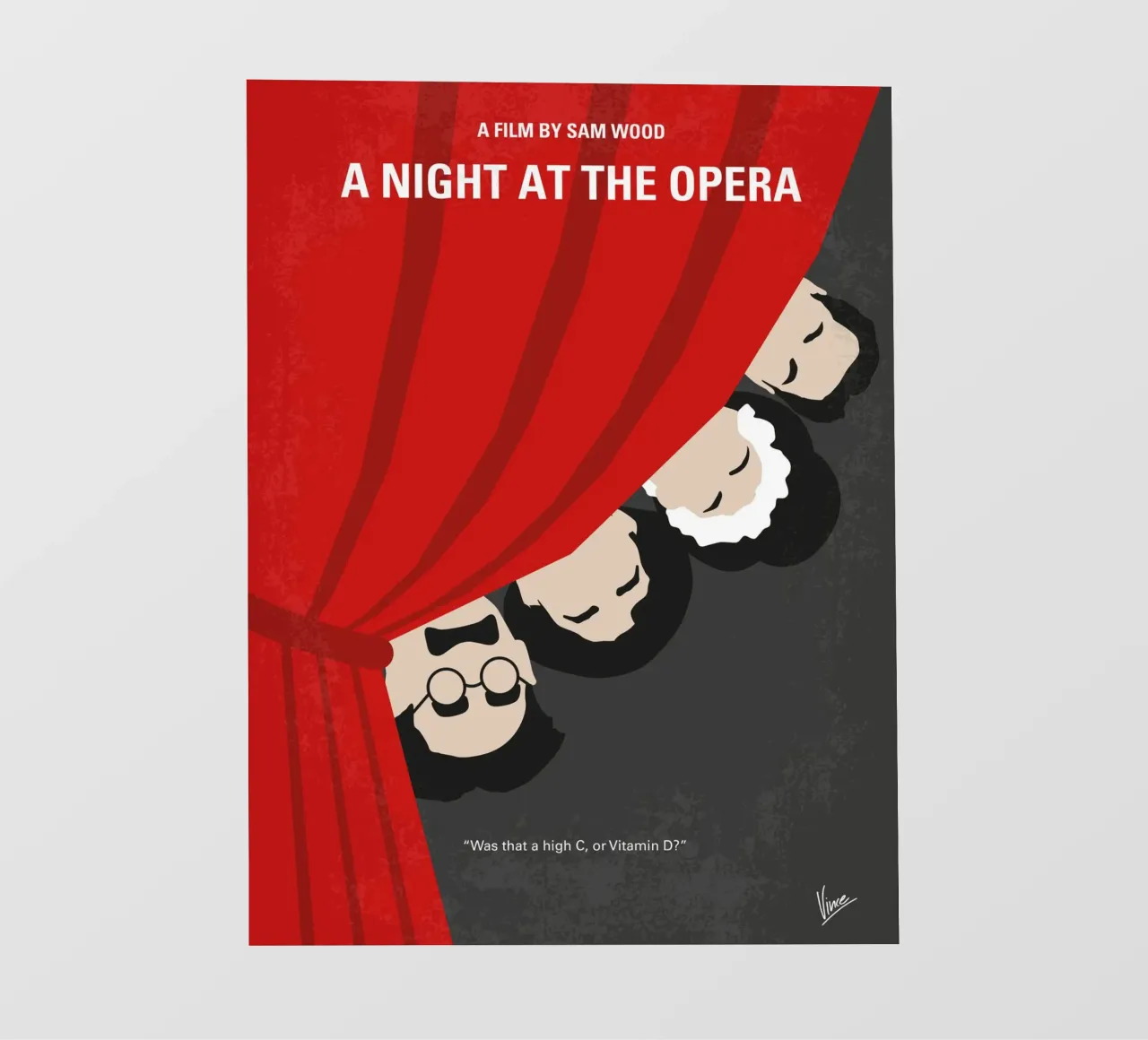 No1053 My A Night at the Opera minimal movie poster pellicola backlit da Chungkong