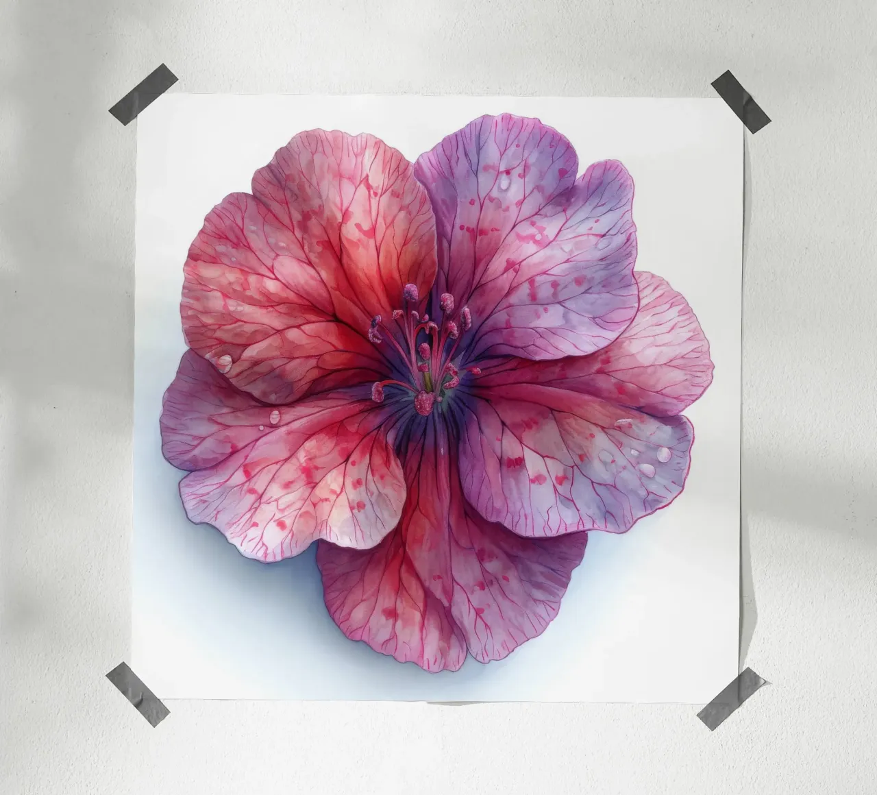 Fiore di dianthus 3 poster con telaio in legno da Bold Blooms