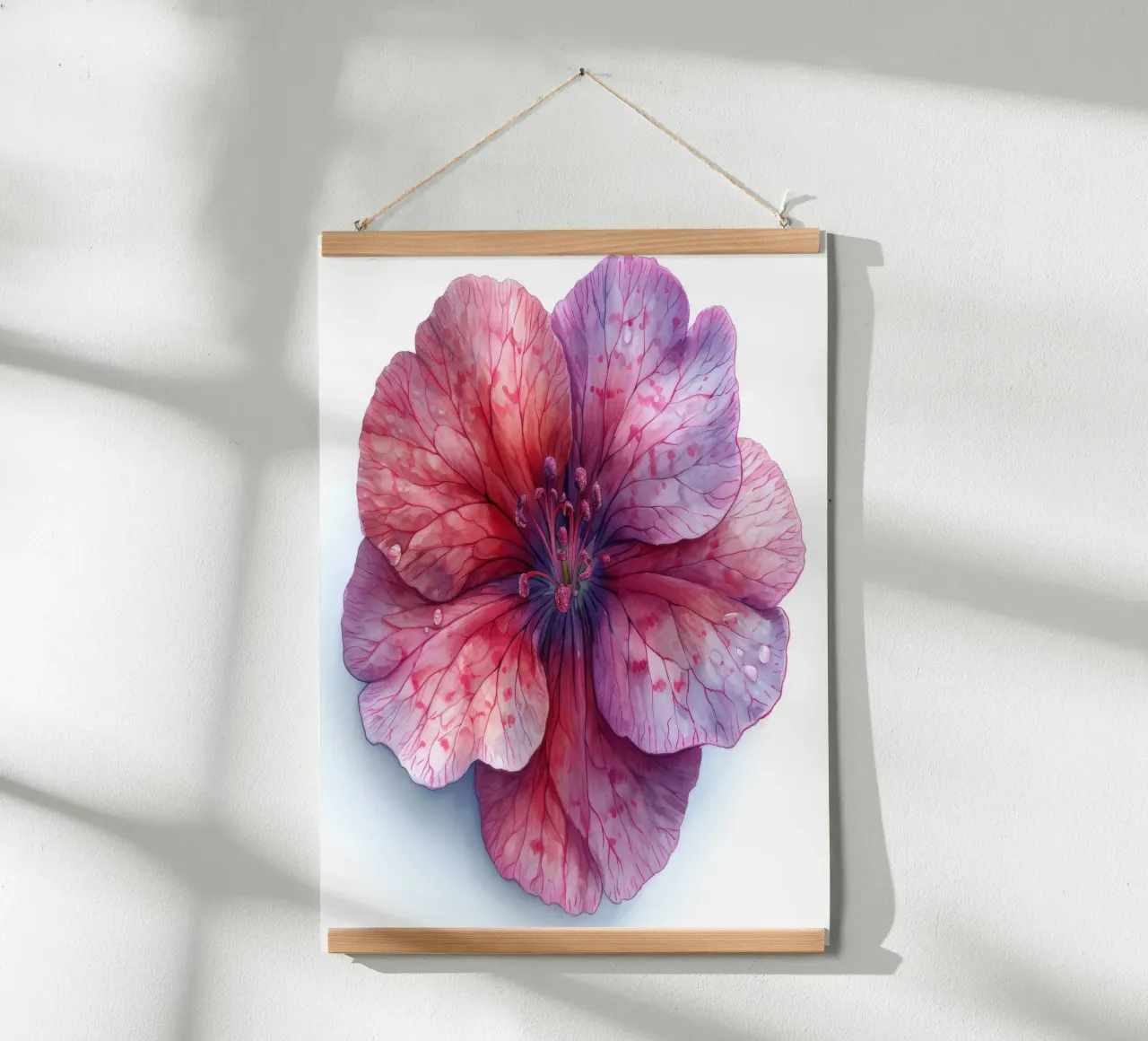 Fiore di dianthus 3 poster con telaio in legno da Bold Blooms
