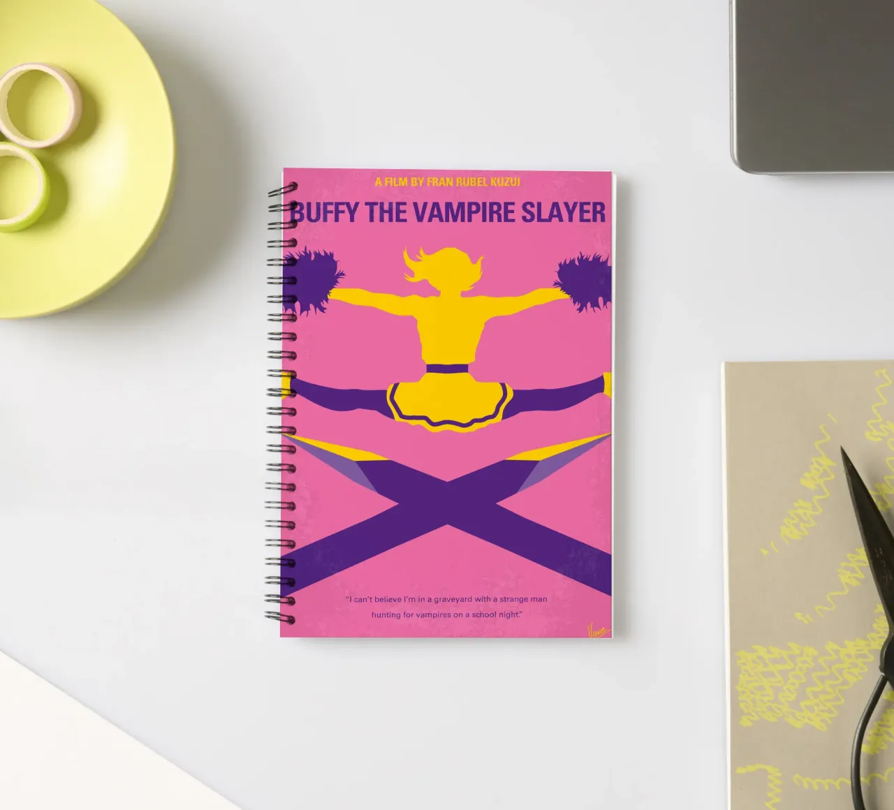 No1058 My Buffy the Vampire Slayer minimal movie poster spiral notebook by Chungkong