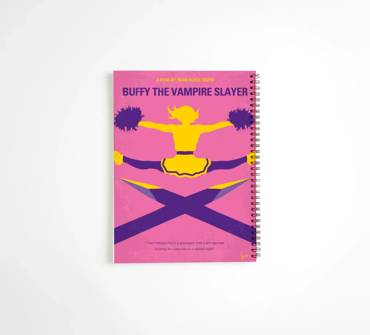 No1058 My Buffy the Vampire Slayer minimal movie poster spiral notebook by Chungkong