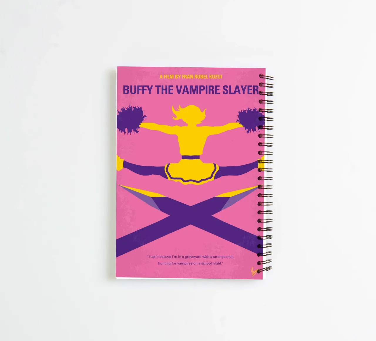 No1058 My Buffy the Vampire Slayer minimal movie poster spiral notebook by Chungkong