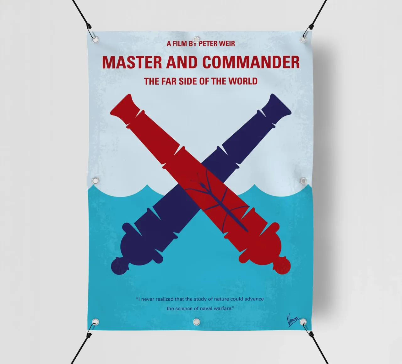 No1060 My Master and Commander minimal movie poster telo in pvc da Chungkong
