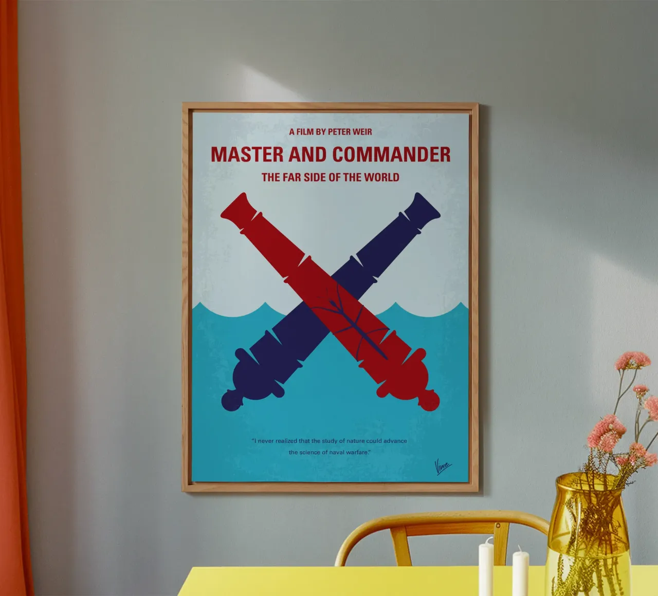 No1060 My Master and Commander minimal movie poster alluminio dibond da Chungkong