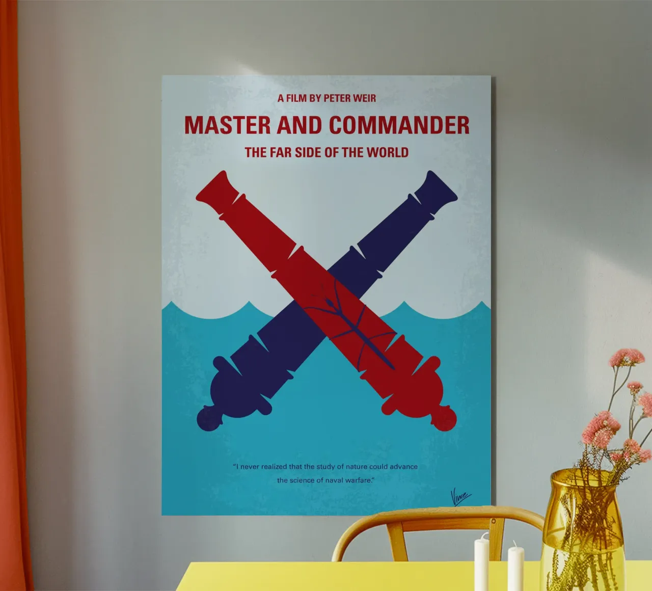 No1060 My Master and Commander minimal movie poster alluminio dibond da Chungkong