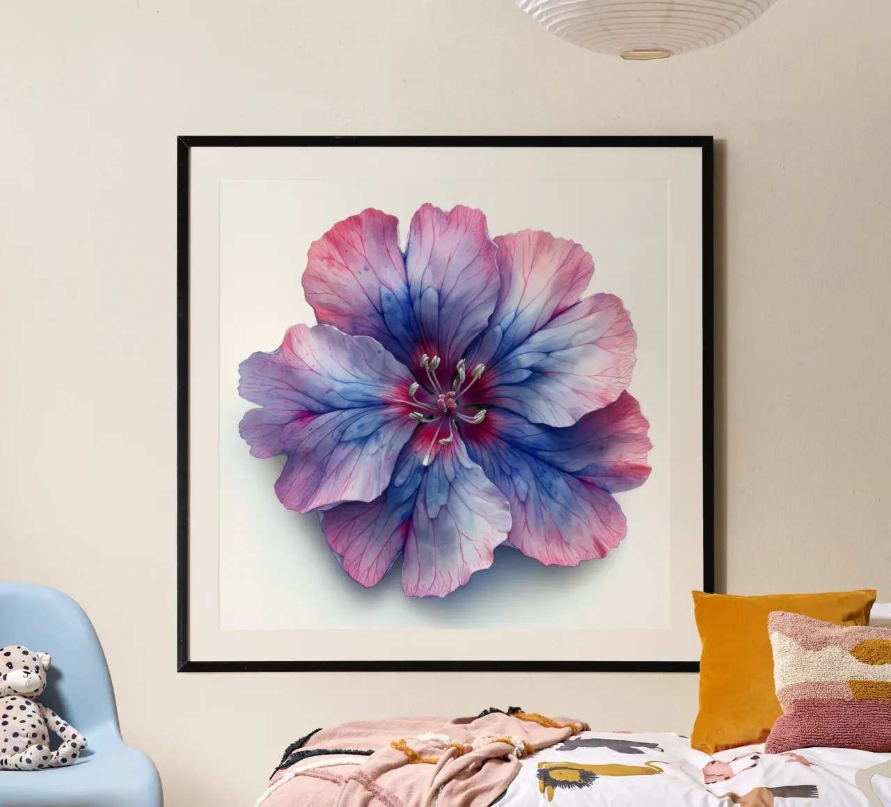Fiore di dianthus 1 poster con telaio in plastica da Bold Blooms