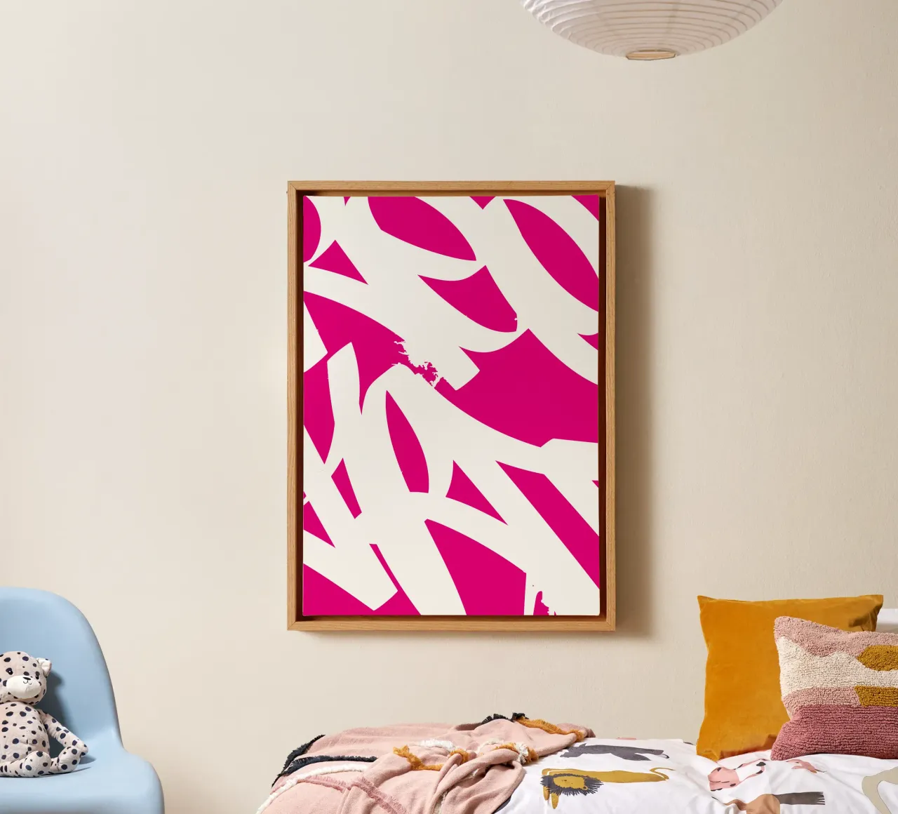 Graffiti Tag canvas with Floater frame by Flo Klein