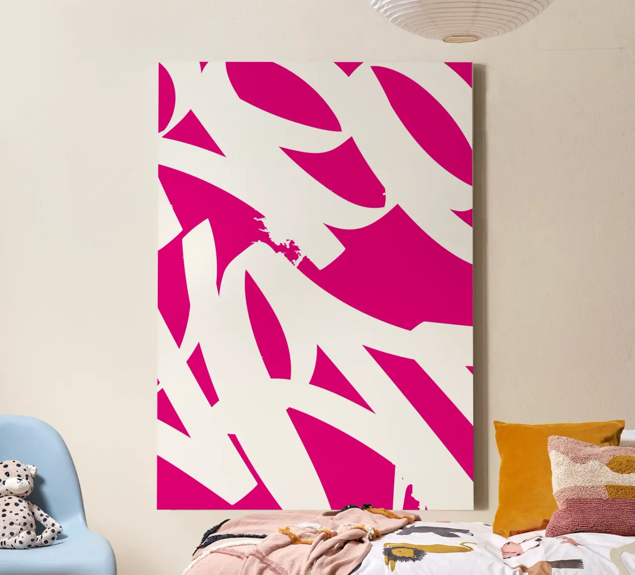 Graffiti Tag canvas with Floater frame by Flo Klein
