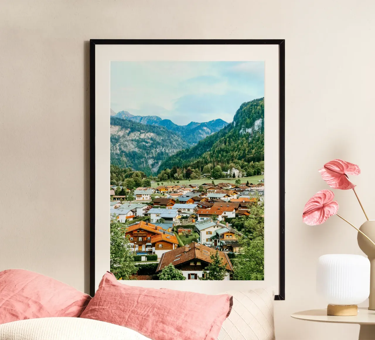 Berchtesgadener Land poster con telaio in plastica da Kudamm & Alpen