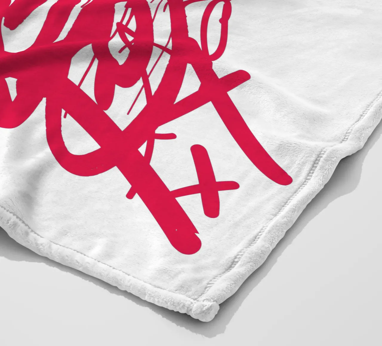 Graffiti RED fleecedeken van Flo Klein