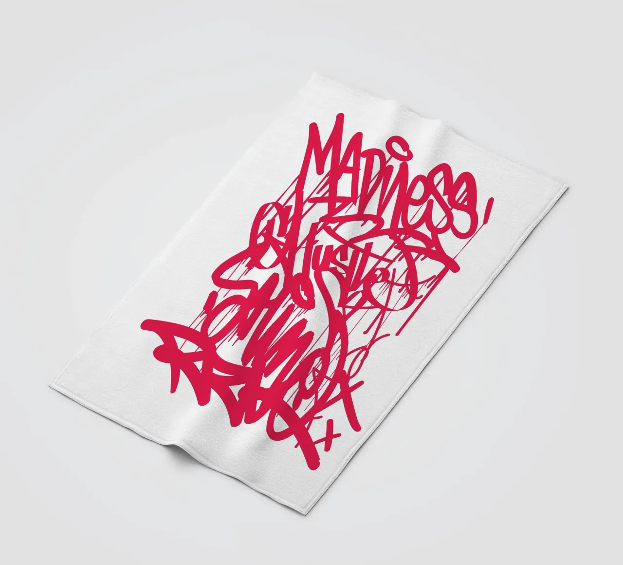 Graffiti RED fleecedeken van Flo Klein