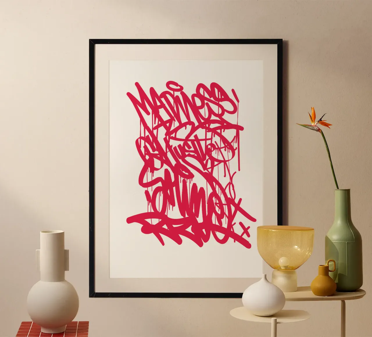 Graffiti RED hahnemühle by Flo Klein