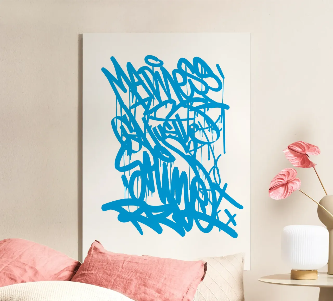 Graffiti blue plexiglass da Flo Klein