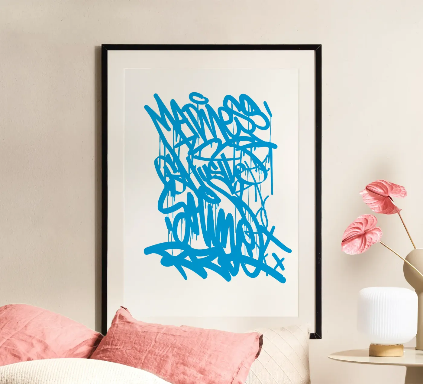 Graffiti blue poster da Typografik