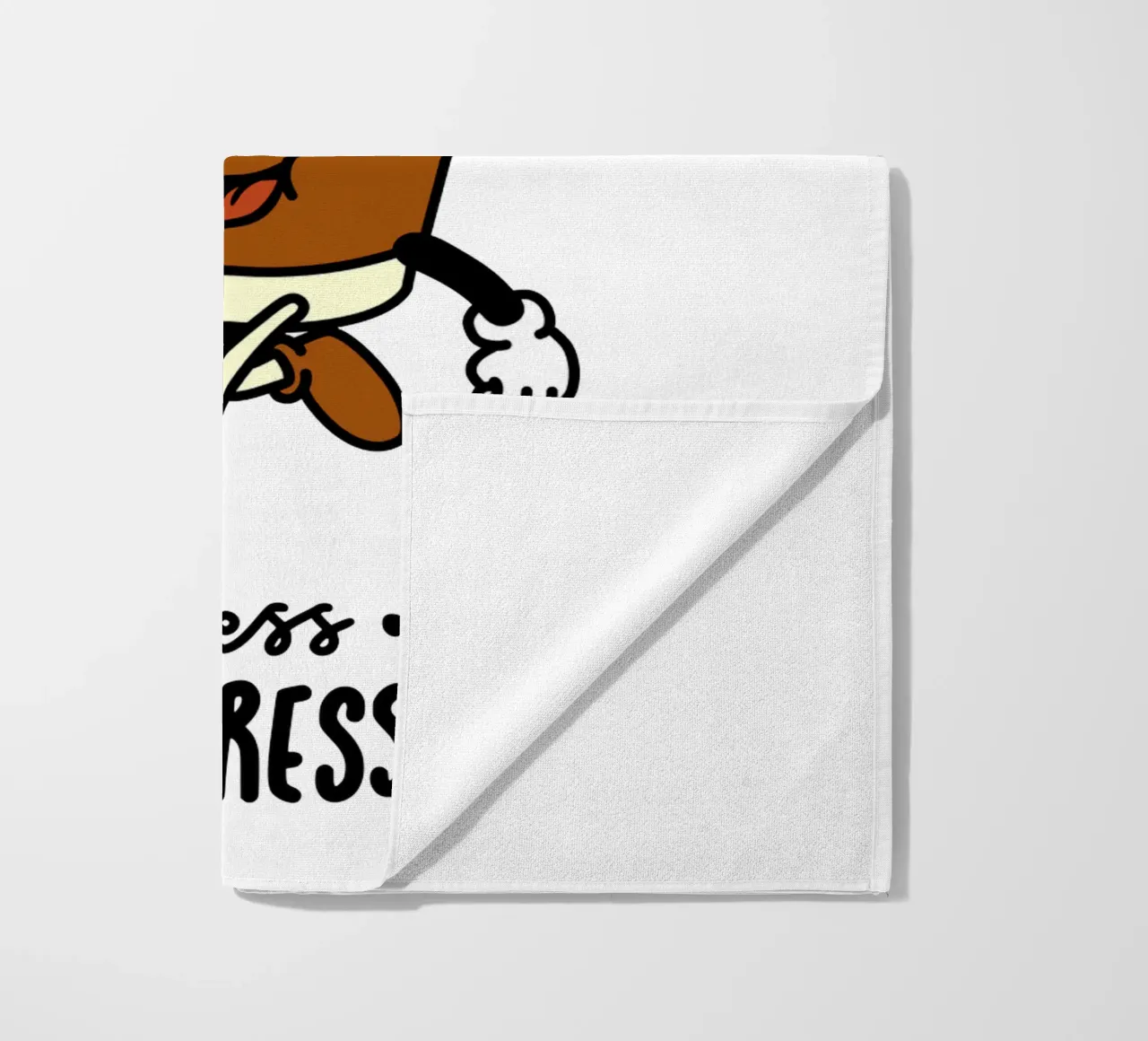 More Espresso, Less Depresso, Retro Take Away Coffee Cartoon telo mare da Peaches Art Prints
