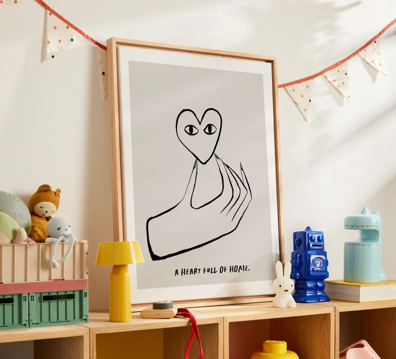 A Heart Full Of Home tela con Cornice a cassetta da treechild