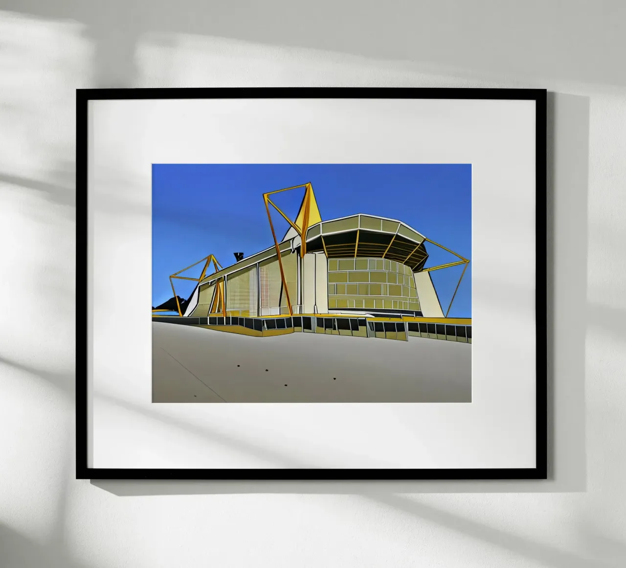 Escursione_Stadio_Dortmund_1 poster con telaio in plastica da Abstract Art by LK