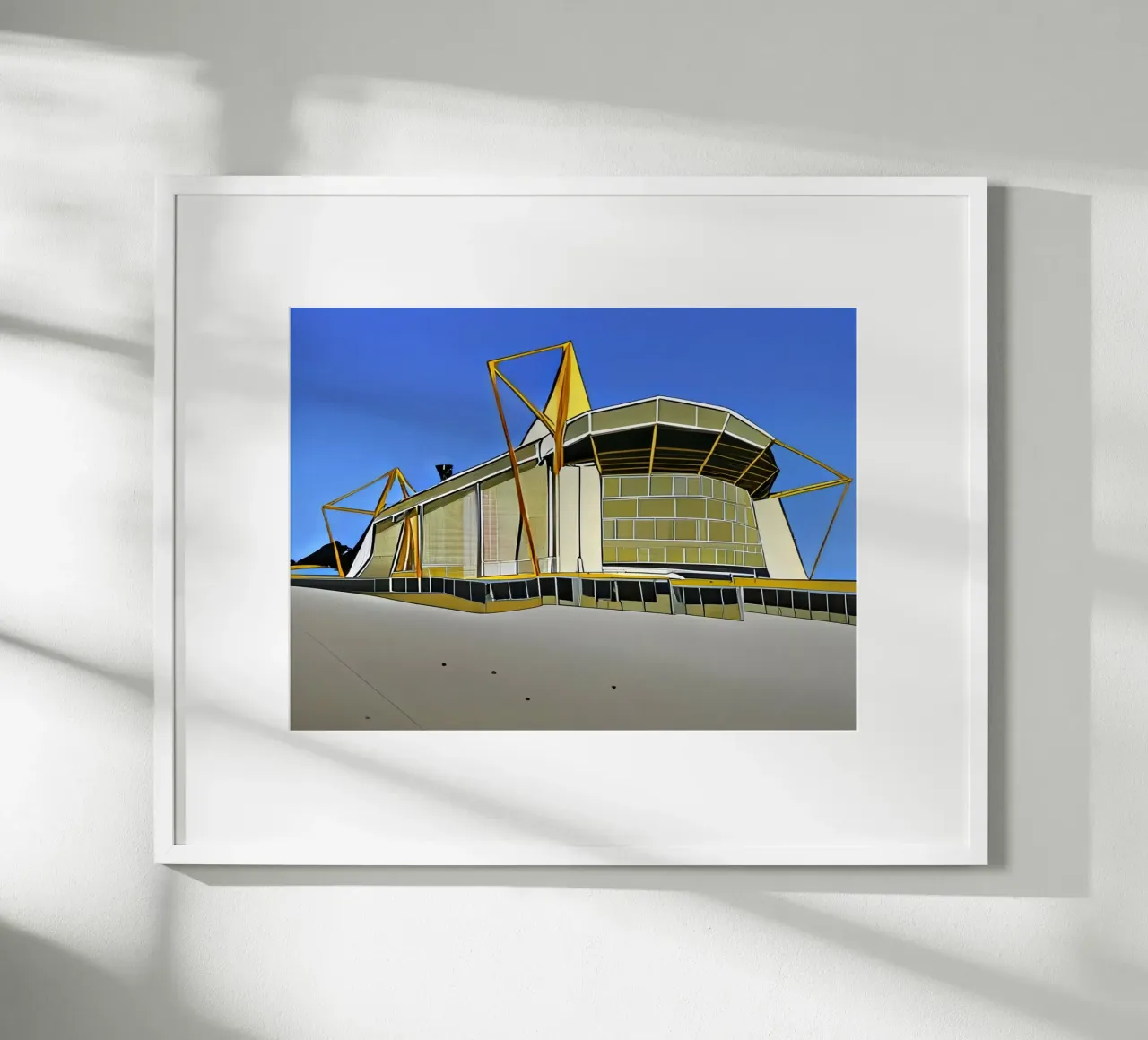 Escursione_Stadio_Dortmund_1 poster con telaio in plastica da Abstract Art by LK
