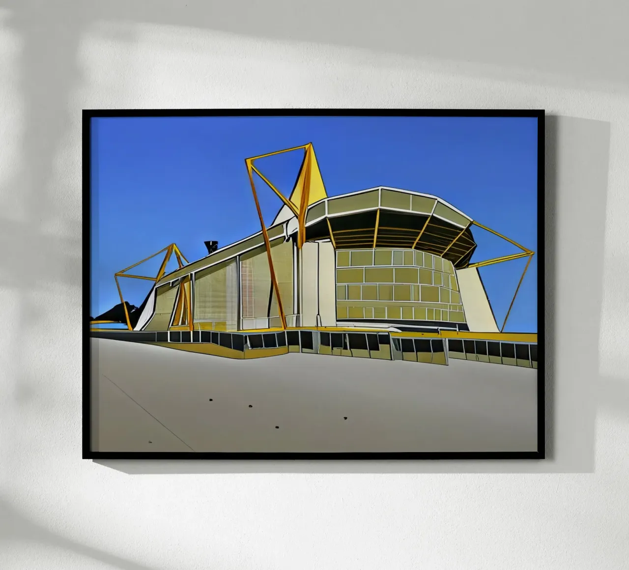 Escursione_Stadio_Dortmund_1 poster con telaio in plastica da Abstract Art by LK