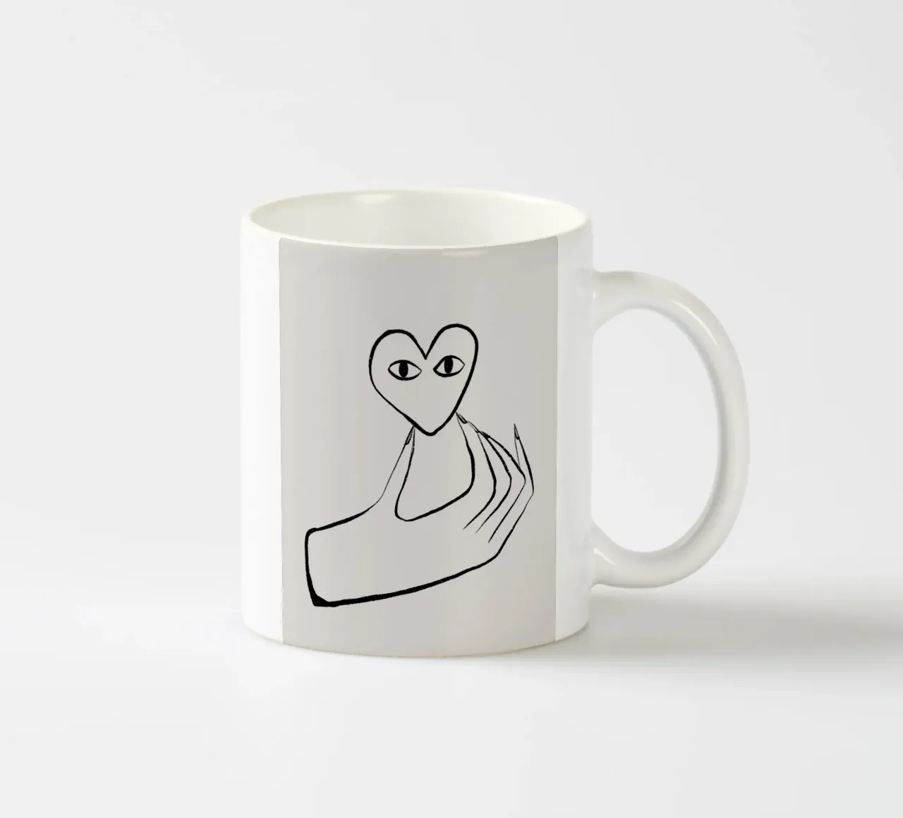 Heart In Hand tazza in ceramica da treechild