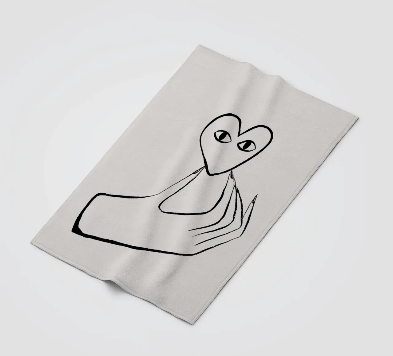 Heart In Hand coperta in pile da treechild