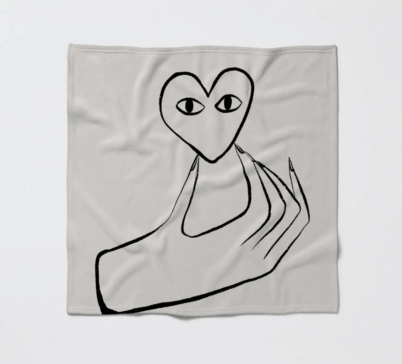 Heart In Hand coperta in pile da treechild
