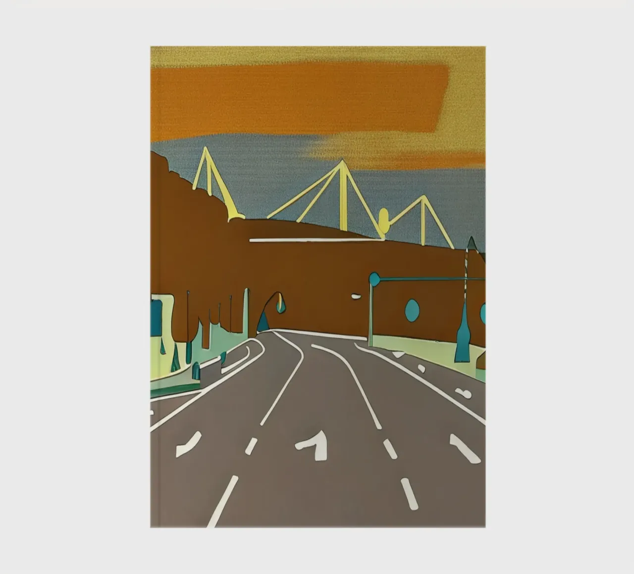 Sightseeing_Excursion_Stadium_Dortmund_2 notebook by Abstract Art by LK