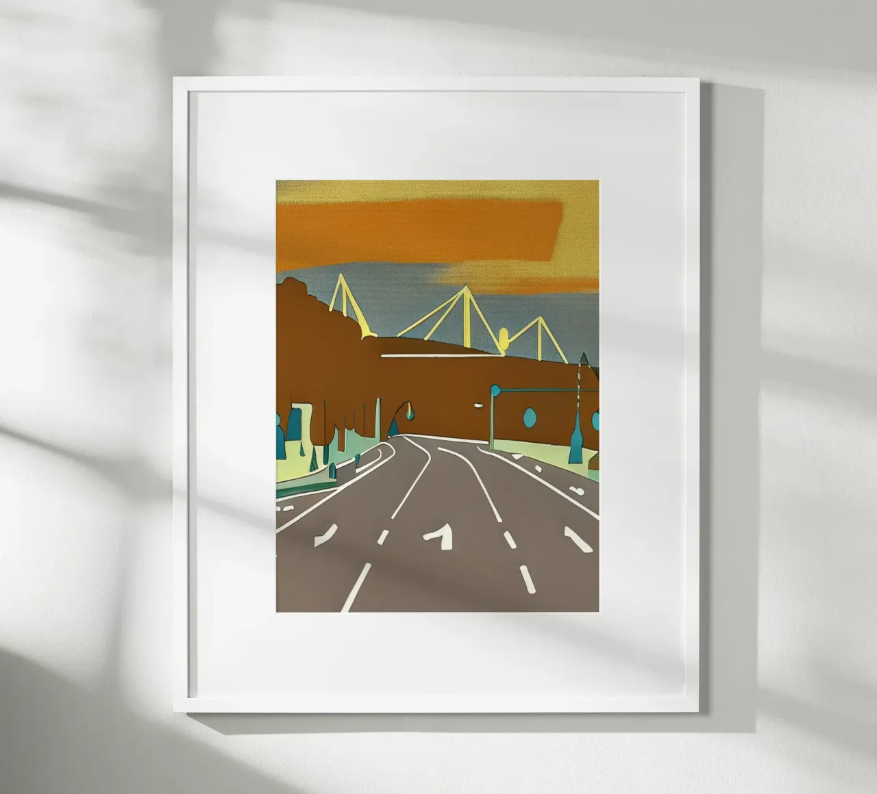 Escursione_Stadio_Dortmund_2 poster con telaio in legno da Abstract Art by LK