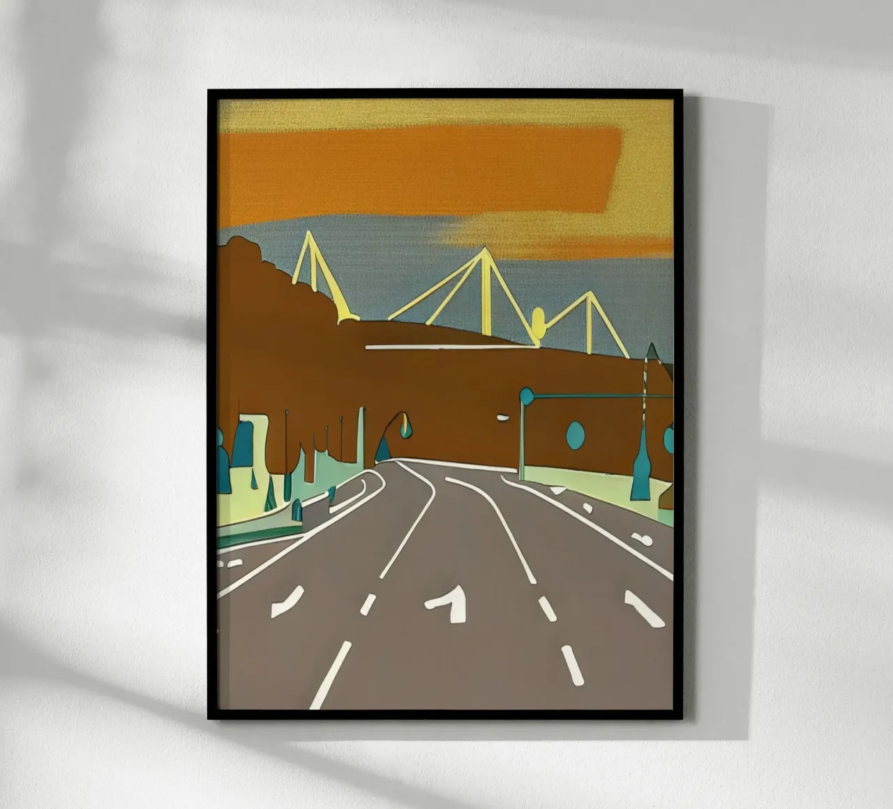 Escursione_Stadio_Dortmund_2 poster con telaio in legno da Abstract Art by LK