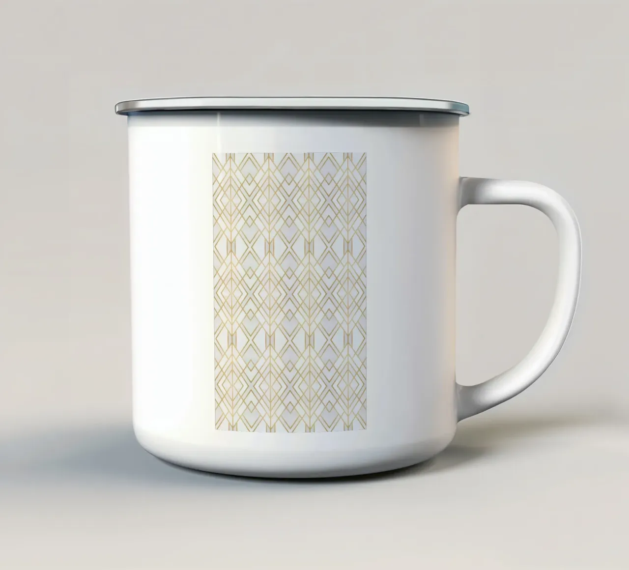Golden Geo tazza in smalto da Elisabeth Fredriksson