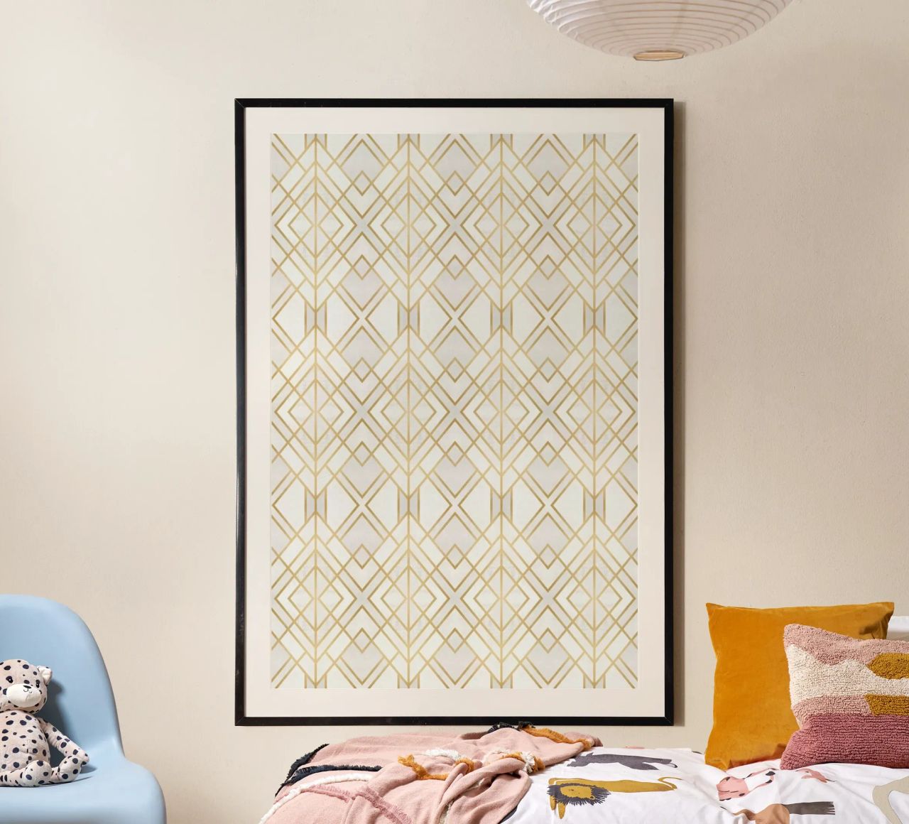 Golden Geo poster by Elisabeth Fredriksson