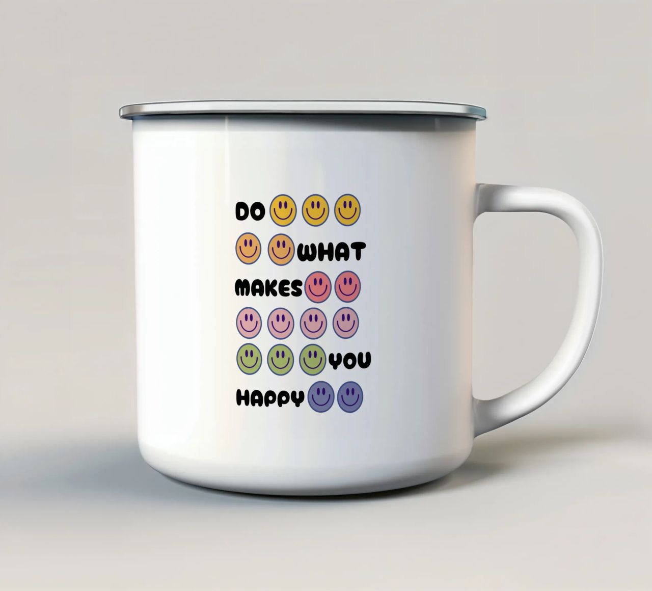Spettro Smiley tazza in smalto da Doodle Dreams Art
