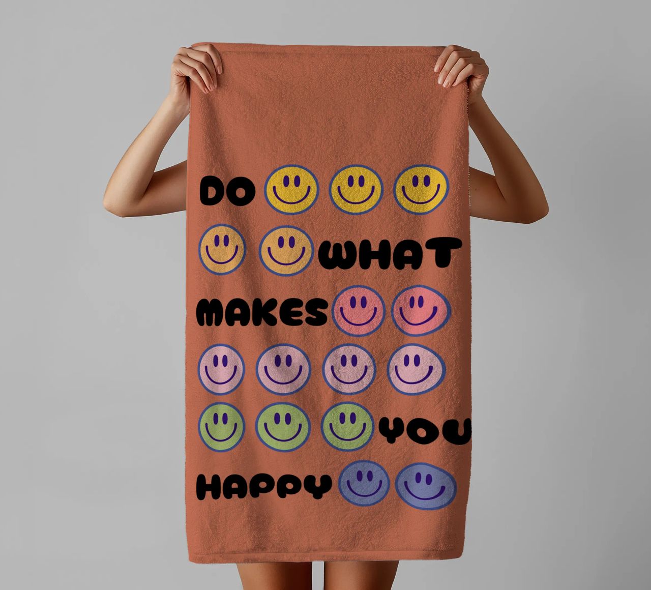 Spettro Smiley asciugamano da bagno da Doodle Dreams Art