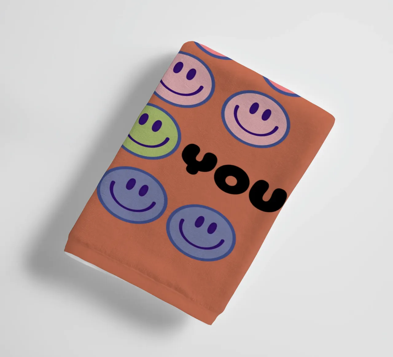 Smiley Spectrum towel by Doodle Dreams Art
