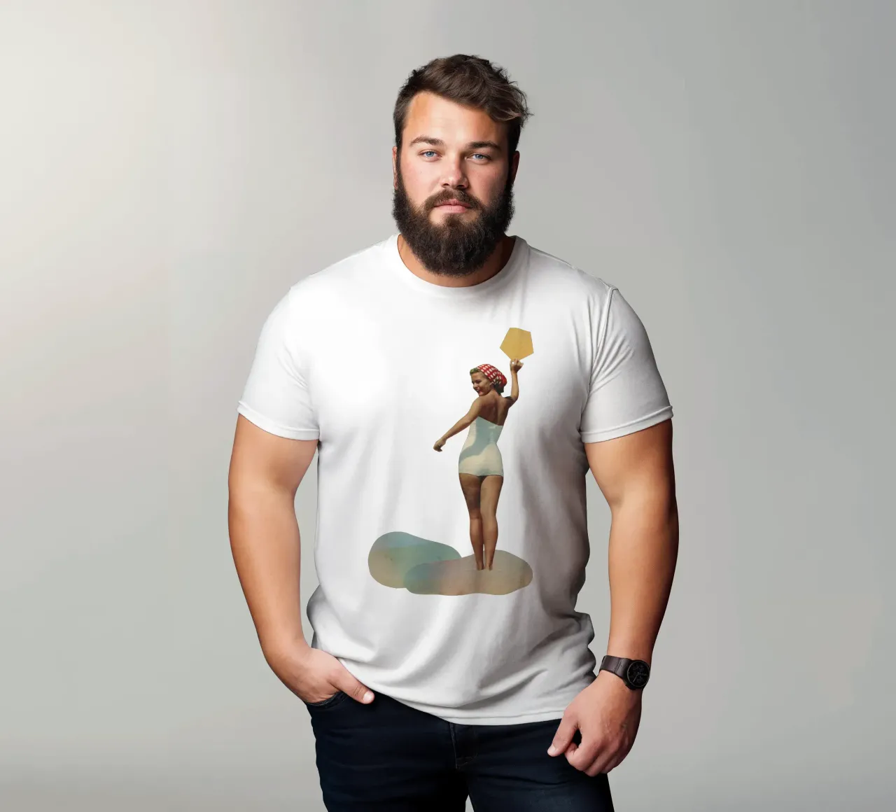 De zon vangen t-shirt van Cassia Beck Collage